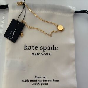Kate Spade Gold  A initial Chain Bracelet New